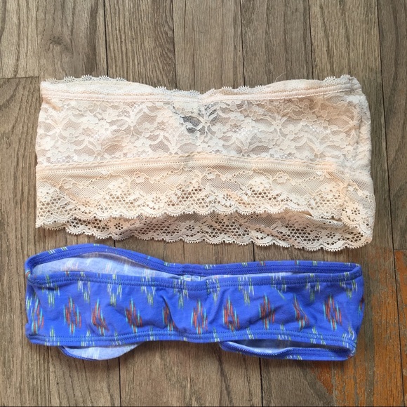 Aerie Laced Pink & Purple Bandeau Set - Picture 2 of 4